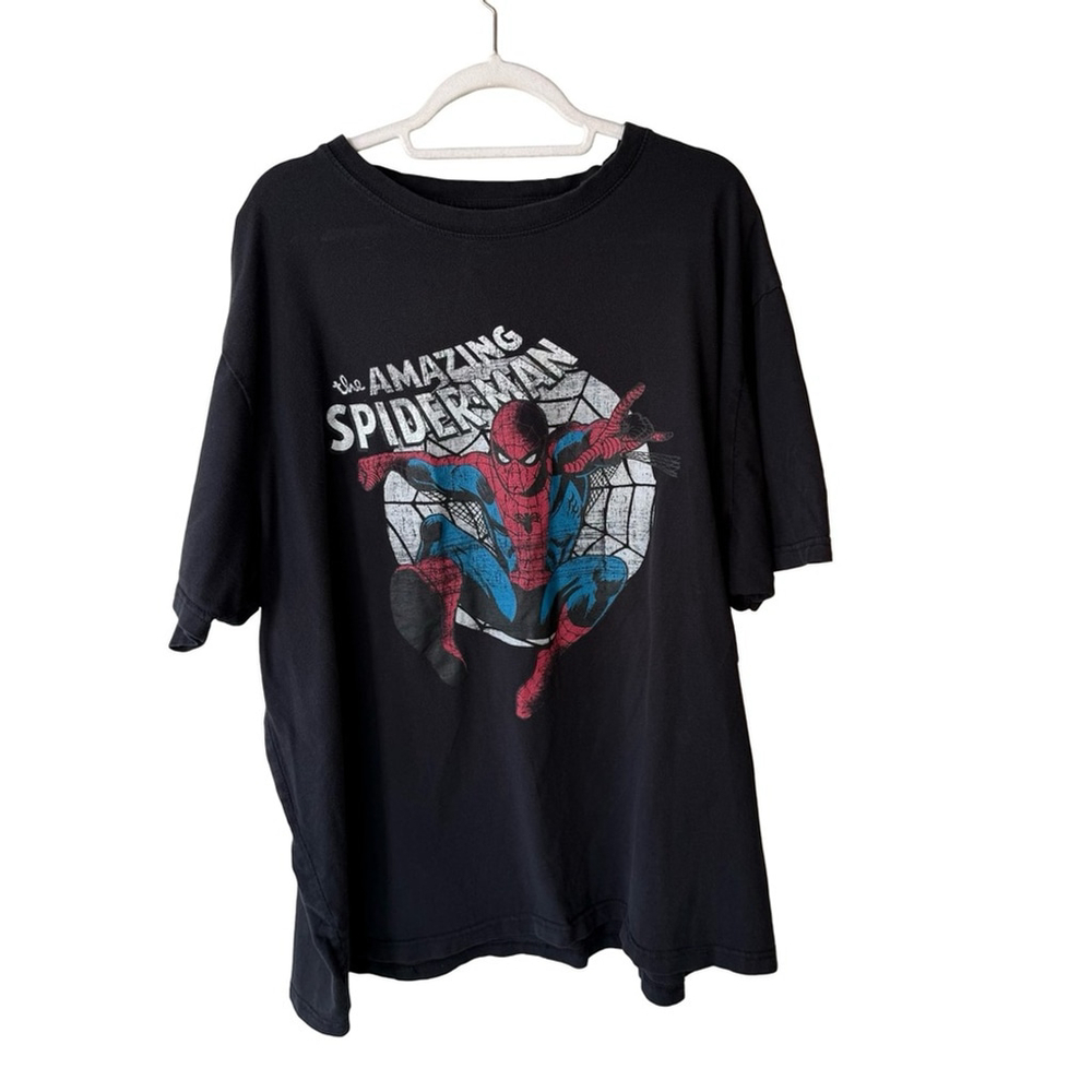 Marvel Comics Spider-Man Black Graphic Tee Size 2XL Streetwear Casual Everyday - Picture 1 of 9